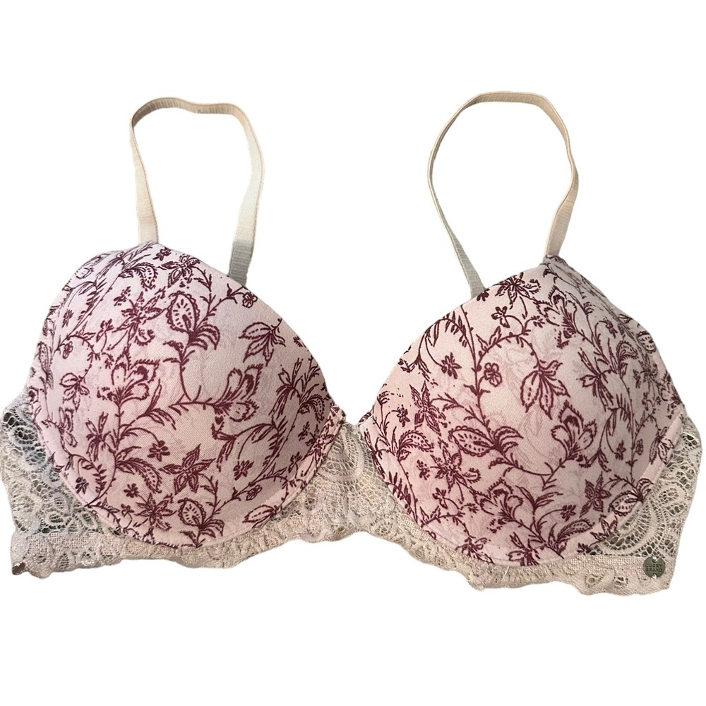 Lucky Brand Flower Print Women's Light Lift Bra 34C
